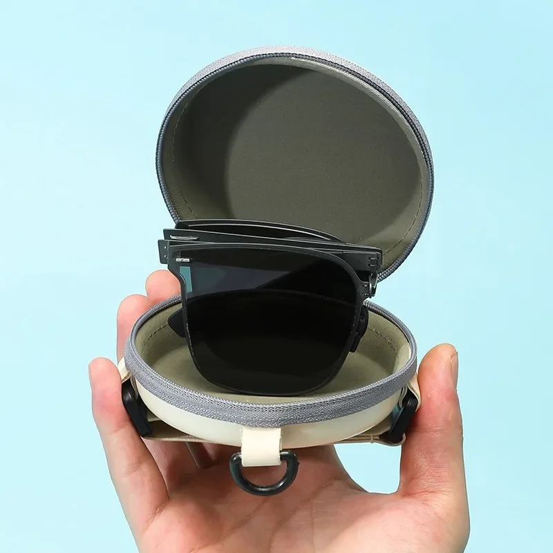 Солнцезащитные очки складные женские поляризационные металлические солнечные в