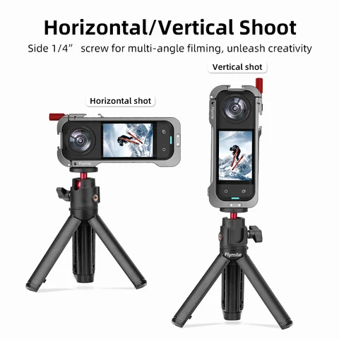 Флимильная металлическая клетка для аксессуаров для камеры Insta360 X5, алюминиевый защитный чехол, силиконовая крышка объектива, многофункциональная универсальная рамка