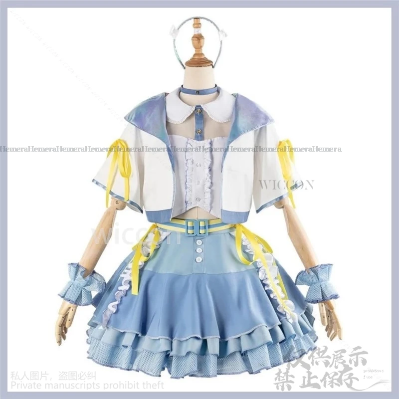 Костюм для косплея Fujita из аниме IDOLM @ STER Kotone Атлетический костюм с синей юбкой в