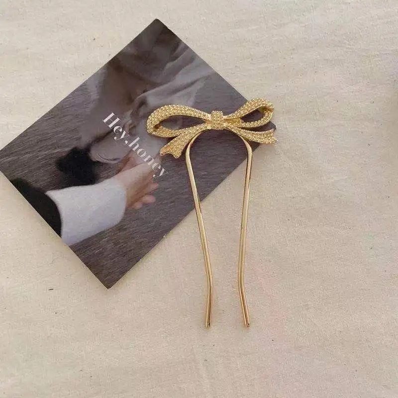Винтажная U-образная шпилька для волос женщин девушек невест бант инструменты
