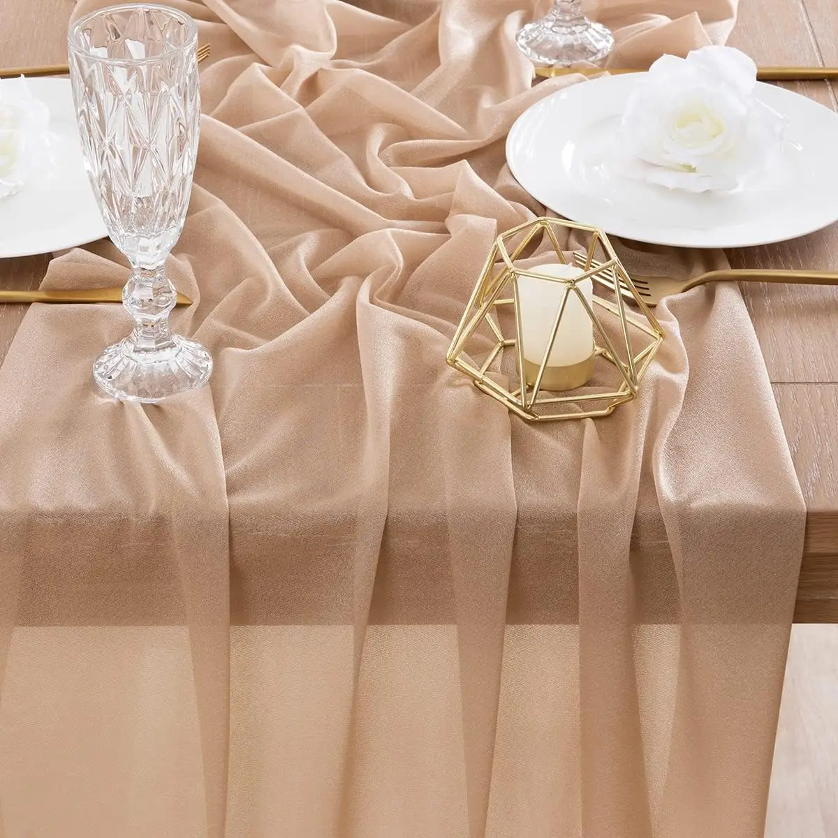 

Прозрачная дорожка для свадебного стола, романтическая дорожка для стола, блестящий тюль, шифоновая ткань, украшения для стола для свадьбы, дня рождения