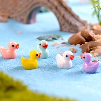 510pcs mini colorful duck duckling small pasture statue figurine micro crafts desk ornament miniatures diy garden decor charms