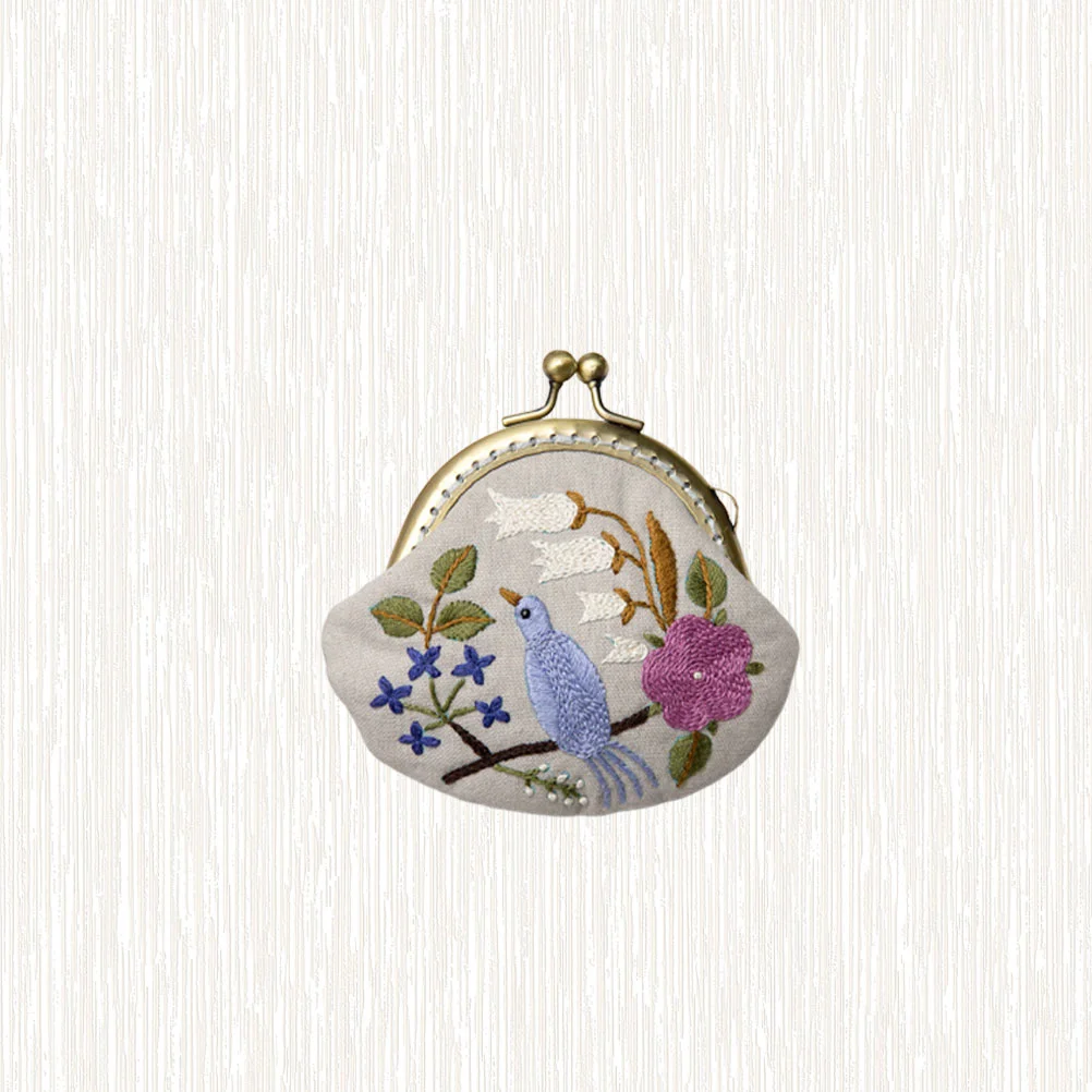 

Purse Embroiderywallet Clasp Kit Diy Kiss Lockchangevintage Buckle Pursesfloral Pouch Mini Handbags Beginners Making Setmaterial