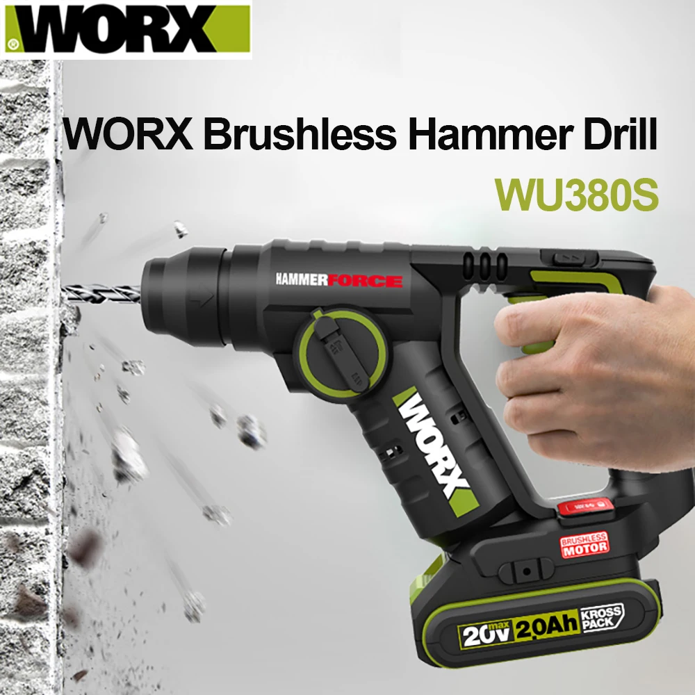 

Шуруповерт WORX WU380S аккумуляторный, 20 В, 3 в 1