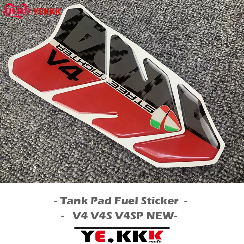 

New For Ducati Streetfighter V4 V4S V4SP V4R V2 V2R 3D Stereo Fuel Gas Tank Pad Protector Decal Full Fuel Tank Cap Stickers