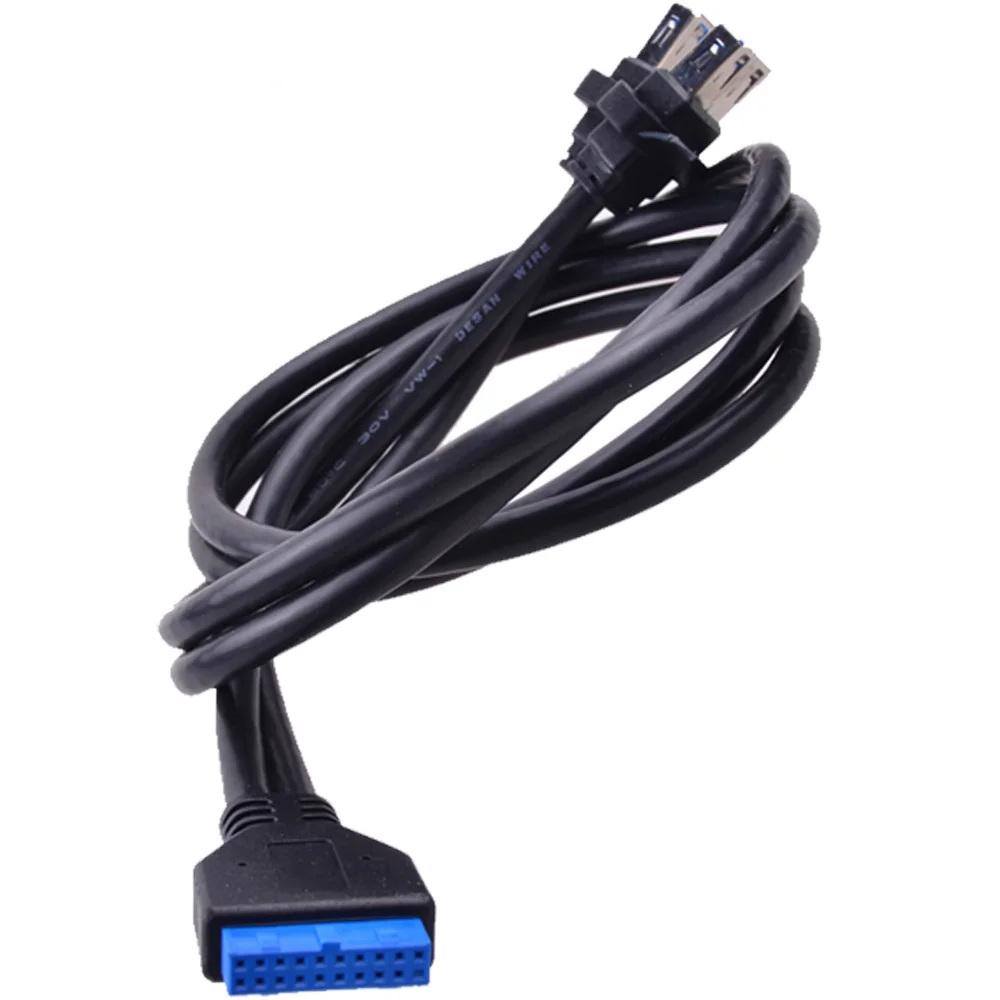 

19-контактный разъем «мама» к двойному USB 3,0 A «Мама» кабель для настольного ПК 20P USB к 2 USB3.0 разделитель кабеля с отверстиями для винтов кабель ...