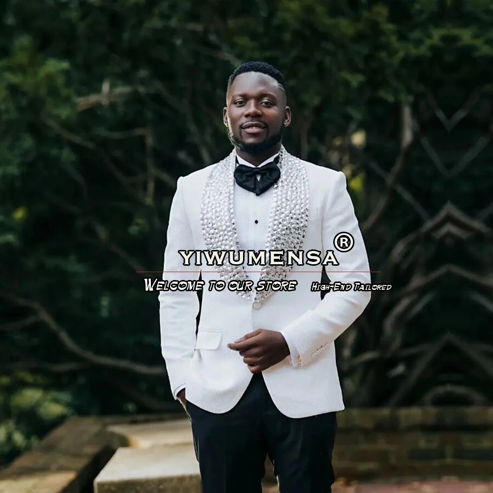 Белые мужские костюмы Yiwumensa 3 предмета