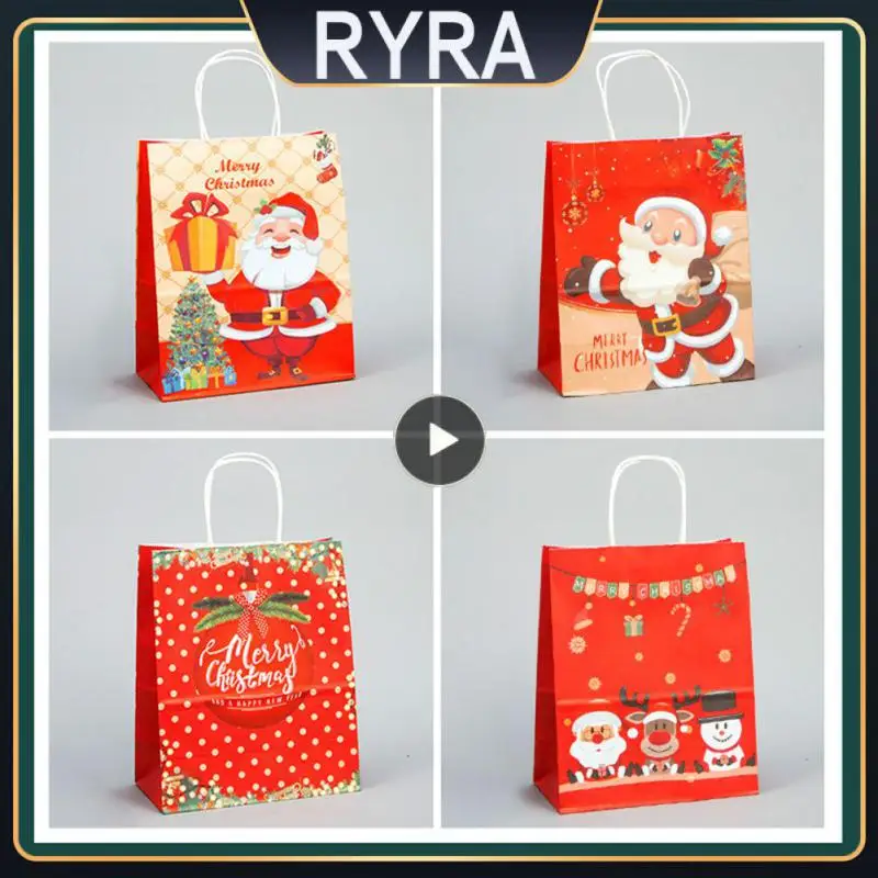 

Xmas Tree Candy Biscuit Bags Xmas Decorations For Home Christmas Paper Gift Bags Kids Favors Xmas Packaging Bag Pouch Xmas Gifts