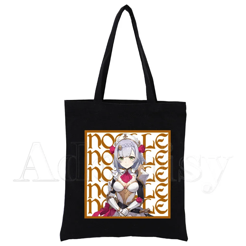 Genshin Impact Hu Tao Сумка-тоут на заказ для покупок Оригинальный дизайн Черные дорожные