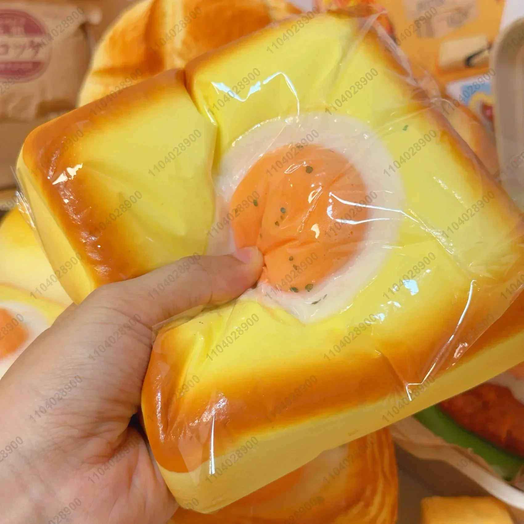 Большая жареная яйцо хлеб сжимаемые игрушки медленно восстанавливающее форму