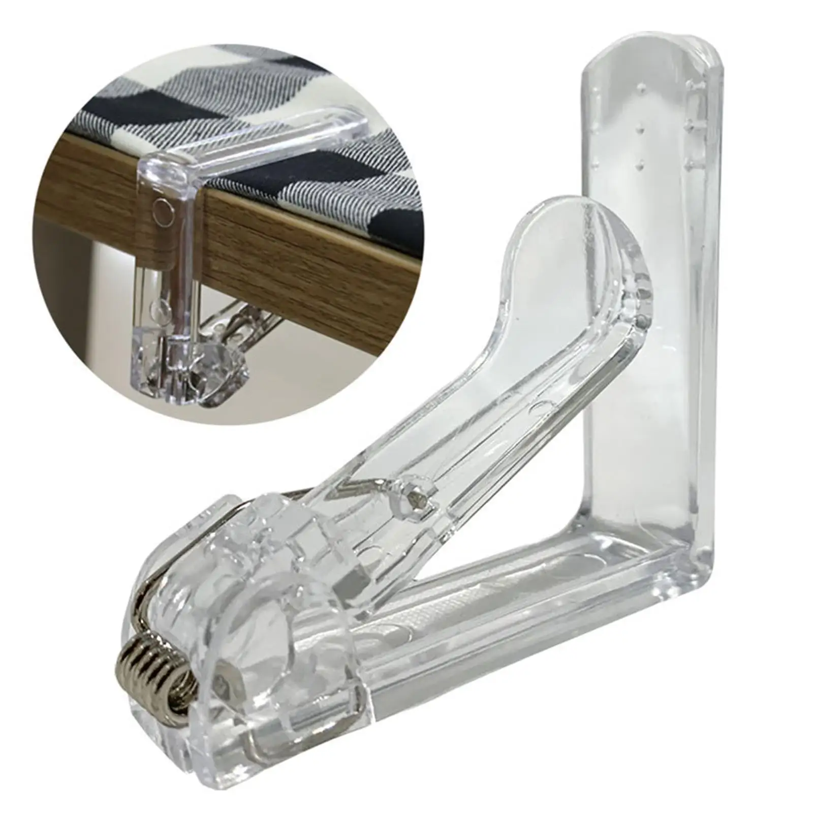 

1/4PCS Transparent Tablecloth Clamps With Spring Table Cloth Clips Table Cover Fixation Bracket For Wedding Party Home Supplies