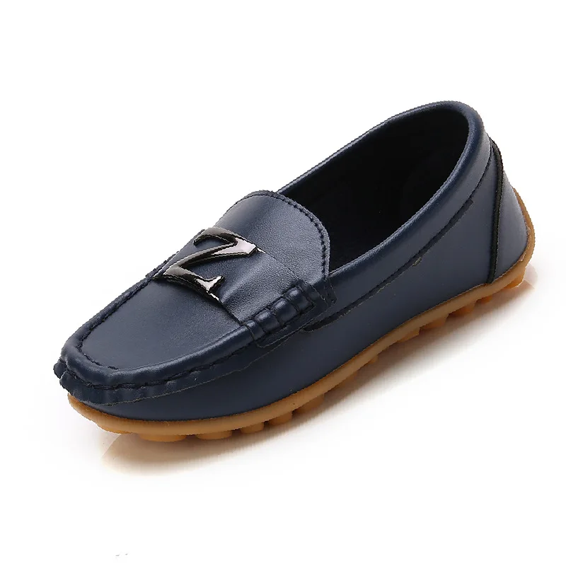 Children Leather Shoes for Boys Toddlers Big Kids Slip-on Flats Classic Soft Fashion for Wedding Party Performance 21-36 Autumn