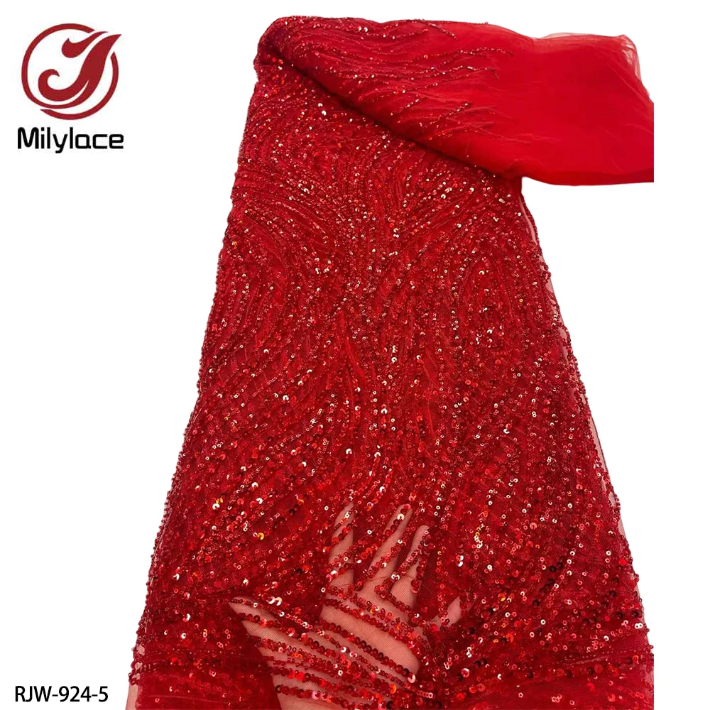 Лидер продаж 5 ярдов французская сетчатая кружевная ткань с камнями и бусинами