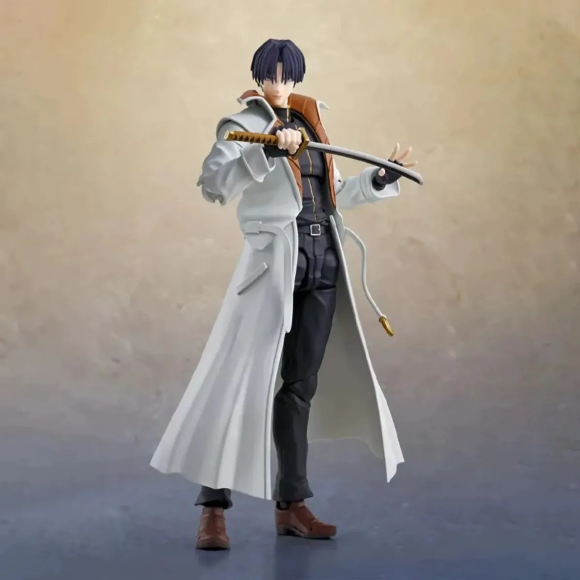 Фото Оригинальный набор для сборки модели аниме-фигурки Bandai SHF Shinomori Aoshi Rurouni Kenshin - коллекционный подарок для мальчиков и девочек №1