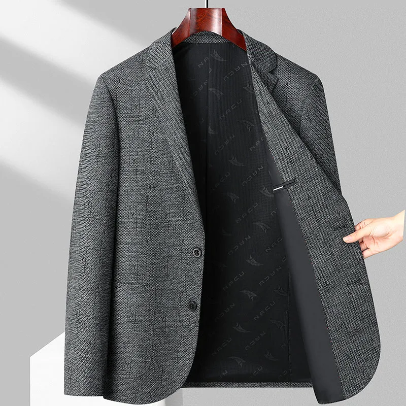 

Wintersweet Houndstooth Suit Men's Casual Jacket New Fashionable High-End Business Suit Jacket Single Western Men's Thick