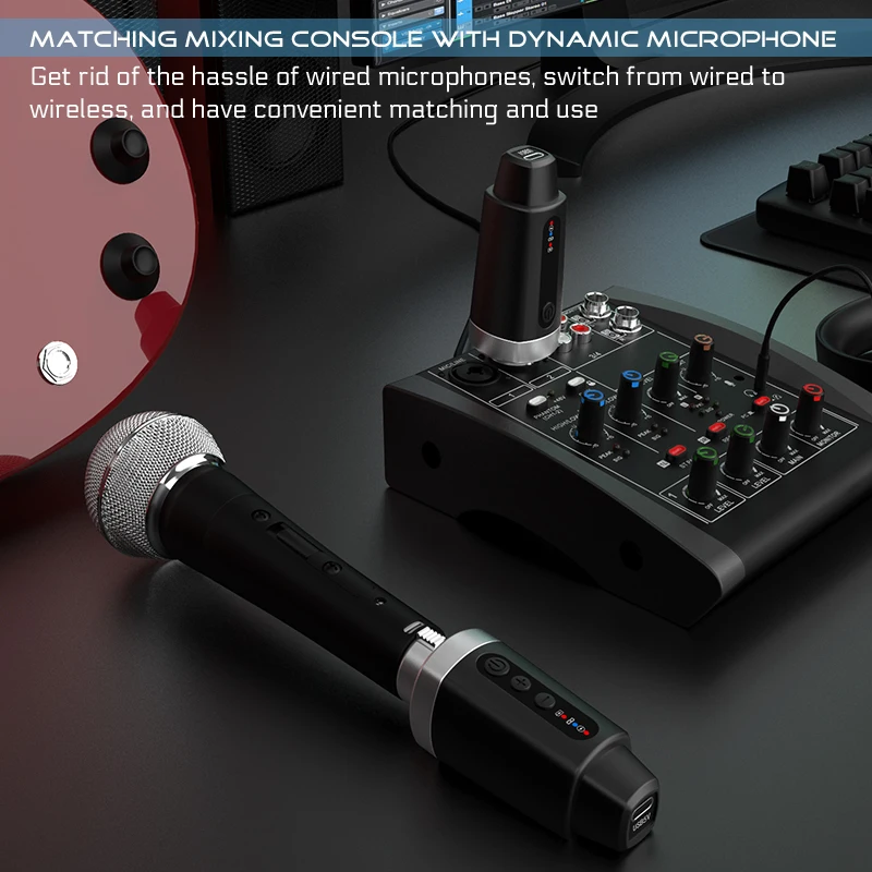 Портативный FM-передатчик и приемник IKGE Plug and Play без задержки для микшерных