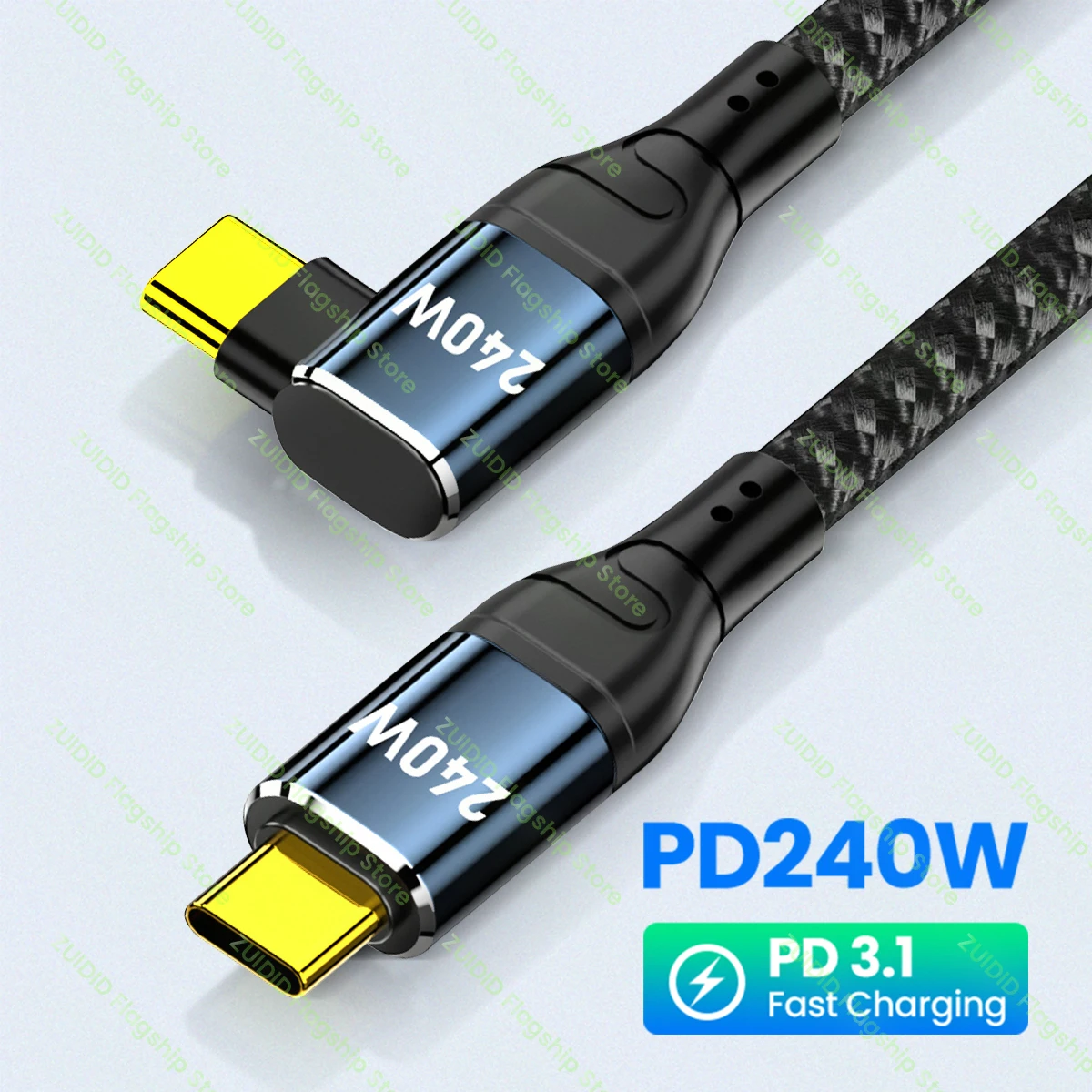 

PD 240W Type C to Type C Cable 100W Fast Charging Wire For Samsung Huawei Xiaomi OPPO Oneplus Macbook iPad USB C Charger Cord