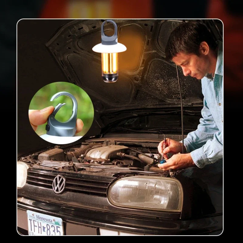 Новый портативный многофункциональный двойной фонарик 2 в 1 для наружной