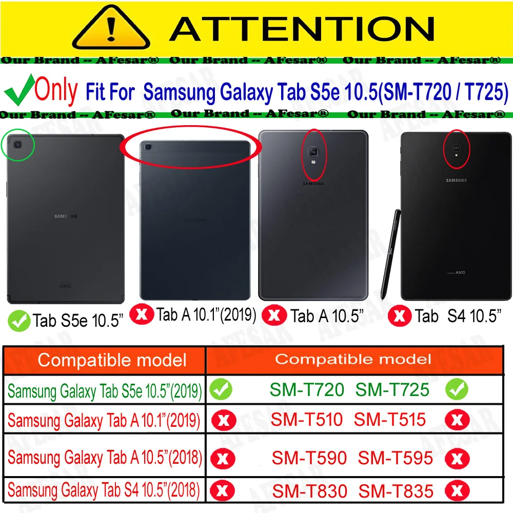 Чехол для Samsung Galaxy Tab S5E 10,5 "Tablet 2019 Model T720/T725 Premium, кожаный чехол-подставка