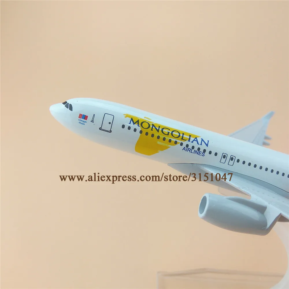 Модель металлического самолета 16 см авиакомпании монгольские авиалинии модель
