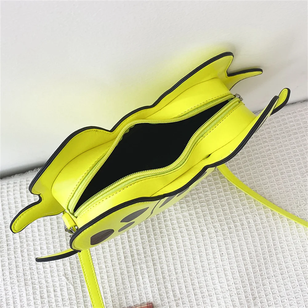 New Ladies Messenger Bags Spoof Fun Print Ghost PU Messenger Bag Funny Personality Soul Shoulder Bag Fashion Street Women Bag
