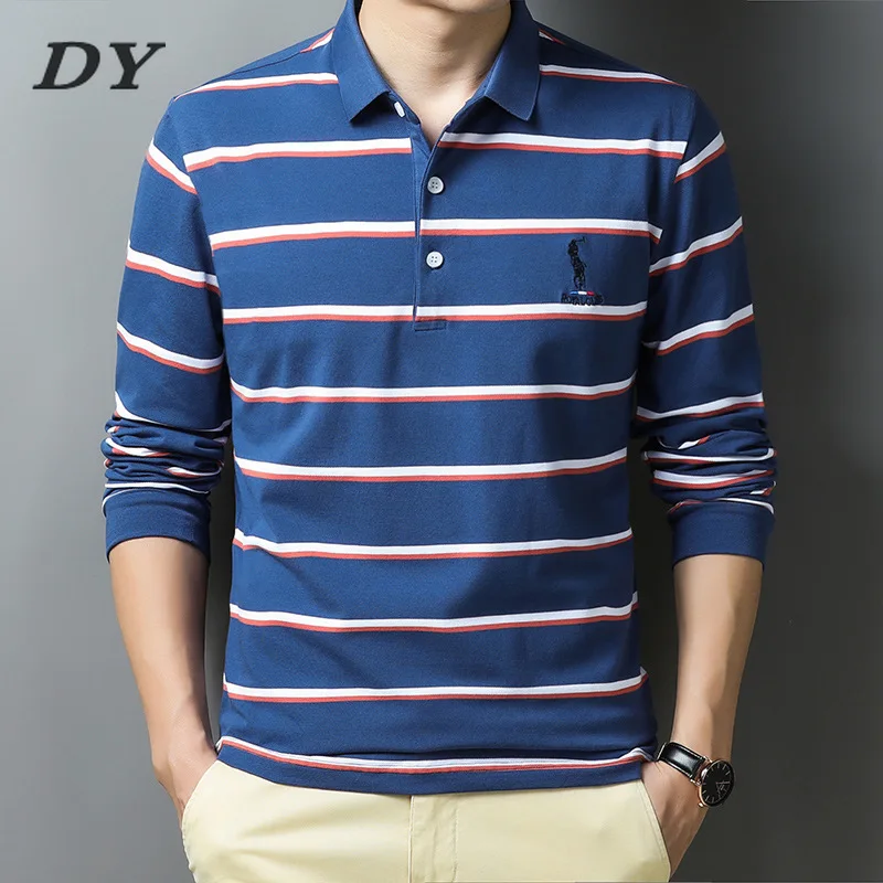 

Рубашка мужская с вышивкой, х/б, в полоску, с коротким рукавом