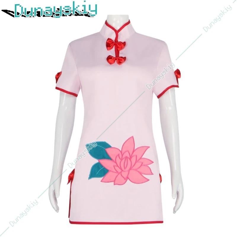 Шампунь Косплей Фиолетовый Парик Костюм Аниме Ранма 1/2 Платье Униформа Горничной