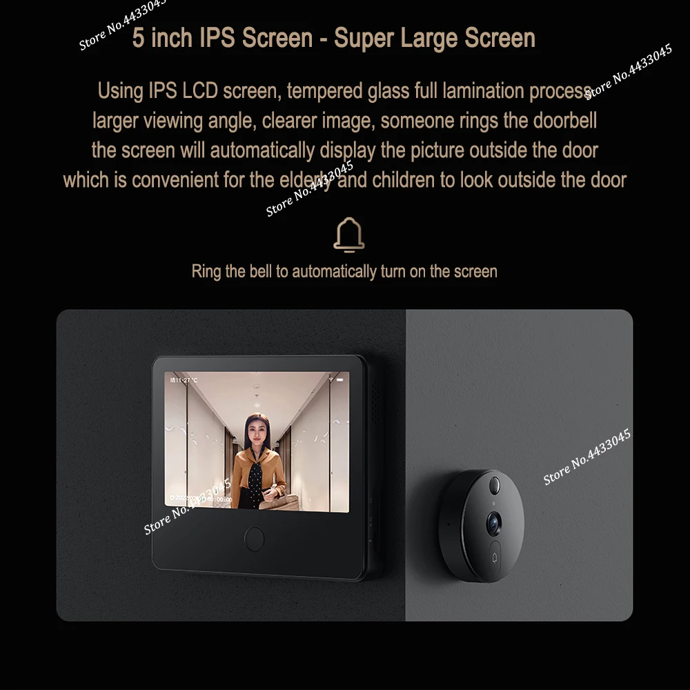 Xiaomi Smart Cat-eye 1S Wireless Video Intercom 1080P HD Camera Night Vision Movement Detection Video Doorbell for Home Security enlarge