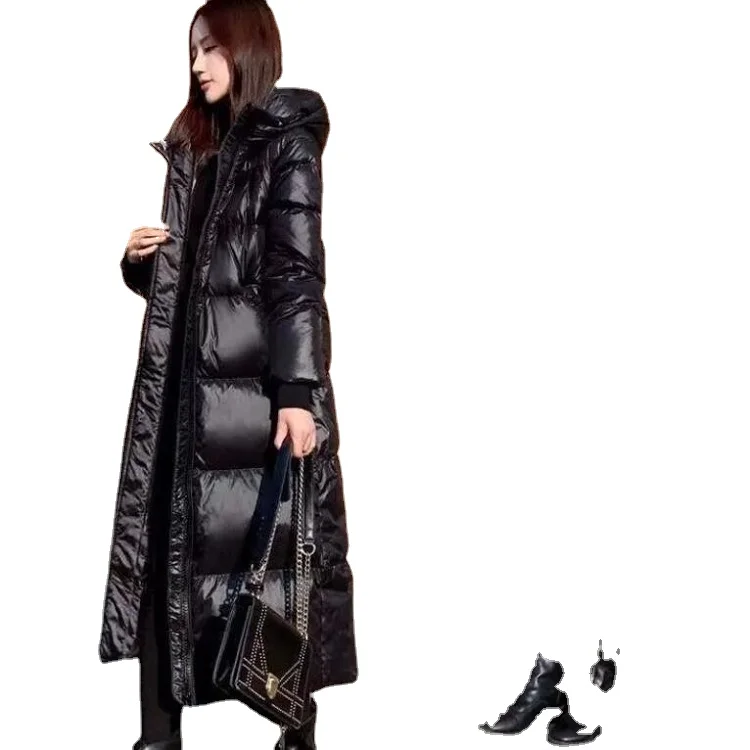 Winter Thicken Warm Medium Long Chic Parka Women Casual Solid Color Loose Hooded Coat Jackets Outwear  Winter Jacket coat