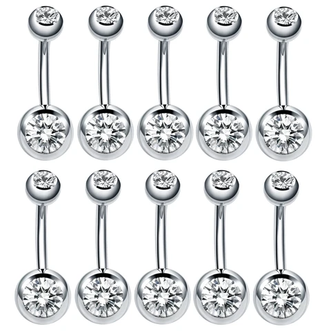 Серьги для пупка SWANJO из нержавеющей стали 10 шт.
