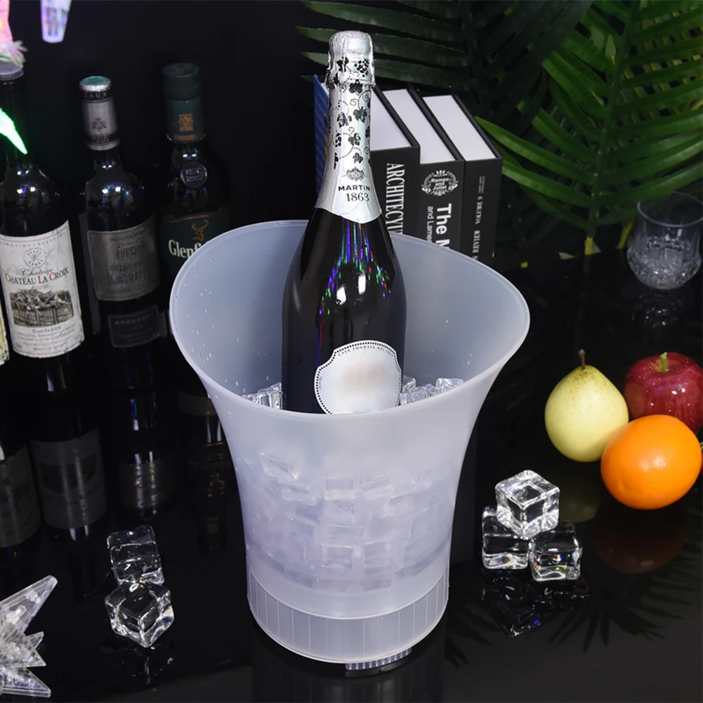 

7 Colour Led Ice Bucket L Large Ice Buckets Bluetooth Speaker Remote Control For Bar KTV Party Family Drinks To Be Chilled