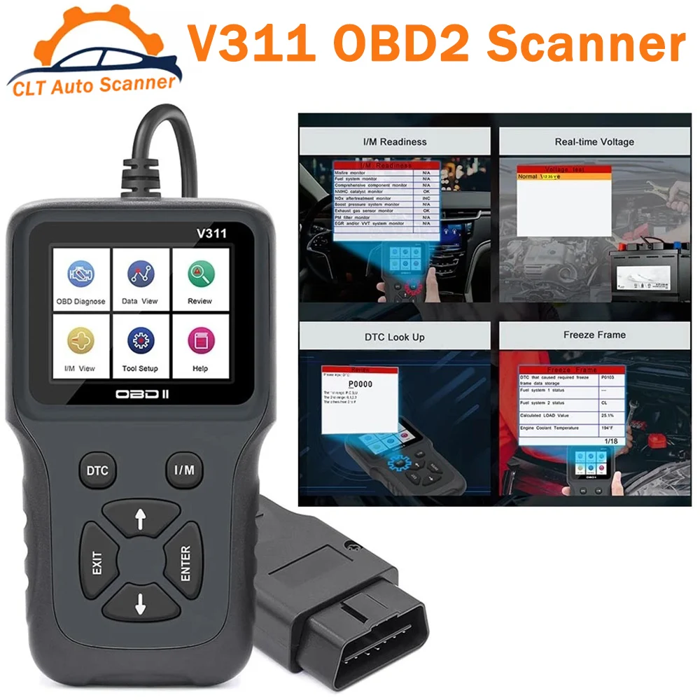 V311 OBD2 сканер автомобильный инструмент для диагностики двигателя автомобильная система Автомобильные аксессуары OBDII / EOBD считыватель кодов неисправности