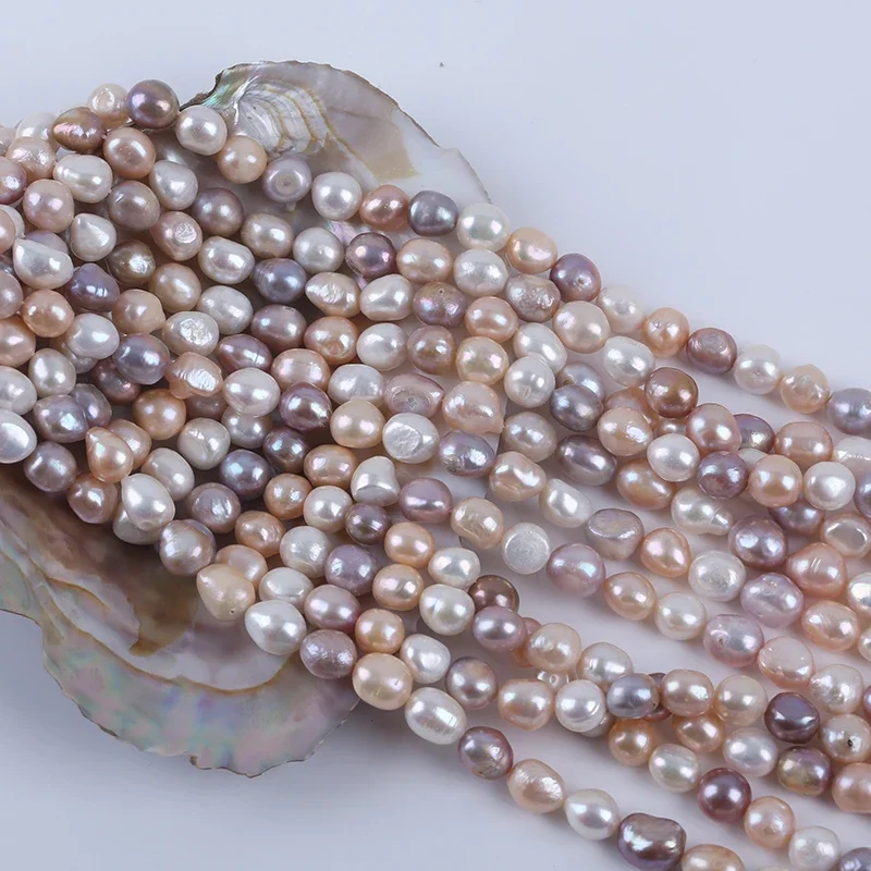 9-10 мм белый розовый фиолетовый смешанный натуральный пресноводный жемчуг в