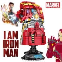 new marvels avengers weapon toys thanos thor iron man infinity glove gauntlet mjolnir building block brick kid