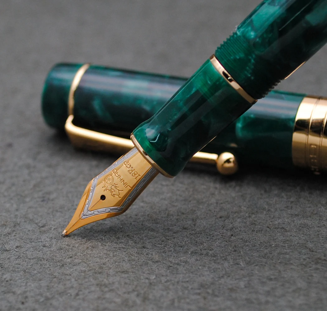 Ручка перьевая Jinhao Centennial 2021 18KGP с золотым наконечником 100 мм каучуковая ручка