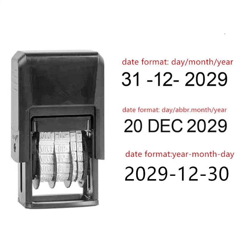 

Portable Self-inking Date Stamp Adjustable Date For Supermarket Store School Bank Office Manufacture Qualified Stamps