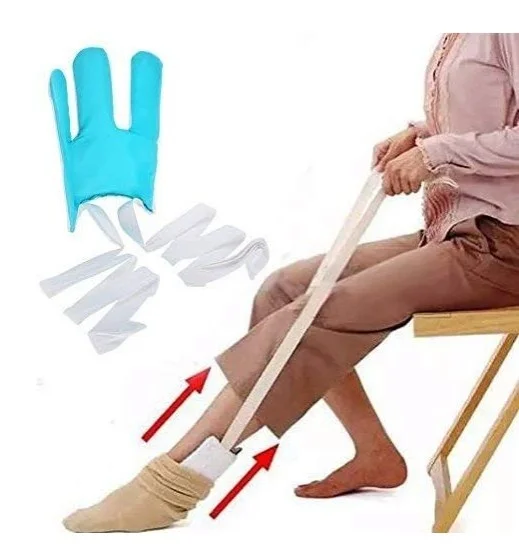 

Hosiery wearing device for the elderly No bending and hosiery wearing assistance