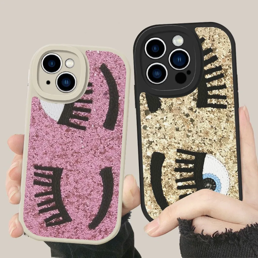 

Hot Ferragnies Eyes Chiara Phone Case Hard Leather For iPhone 14 13 12 Mini 11 14 Pro Max Xs X Xr 7 8 Plus Fundas