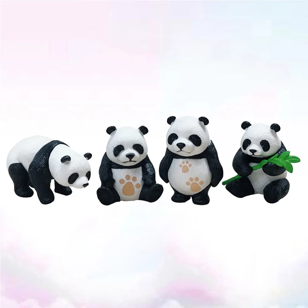 

Pandas Ornaments, Simulation Pandas Figurine Landscape Animals Decoration for Desktop Home 8pcs