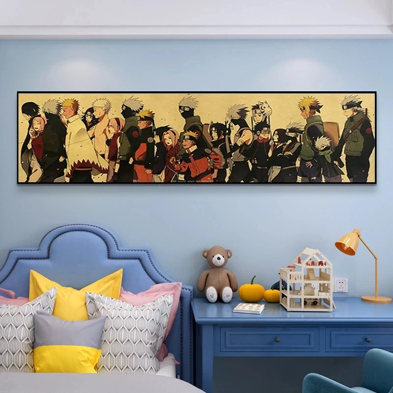Классическое японское аниме Наруто Искусство Печать на холсте картина в подарок
