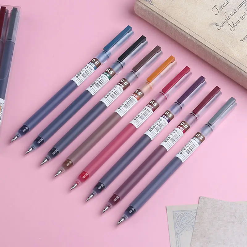 

8 шт. цветная нейтральная ручка Junneng для высококлассных студентов, чтобы принять Примечания 0,5, ручка для учетной записи в стиле ретро