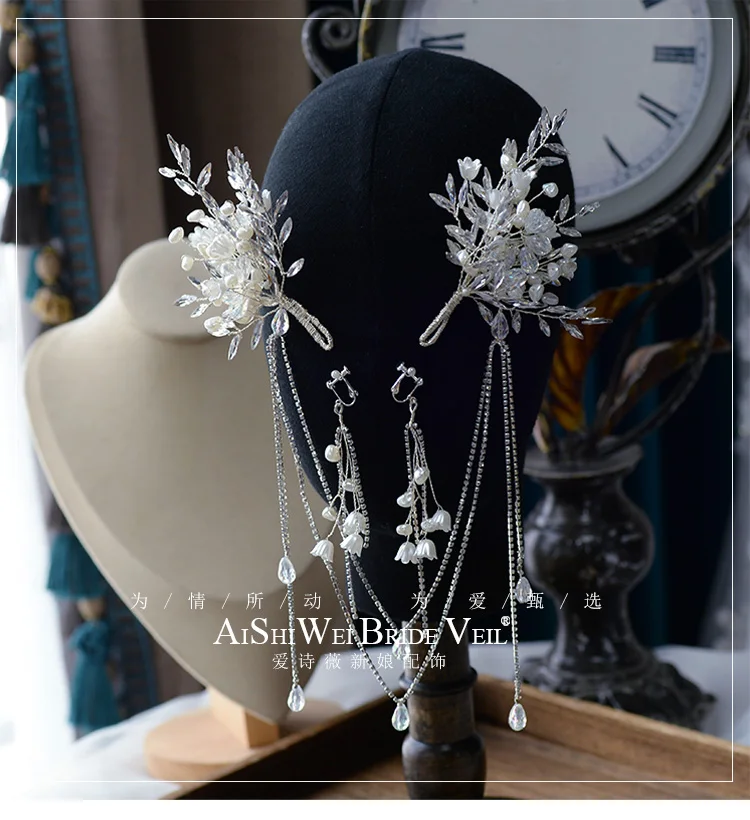 Fashion Beaded Rhinestone Crystal hair wear Wedding Women Hair Decoration Bride Hair Accessories