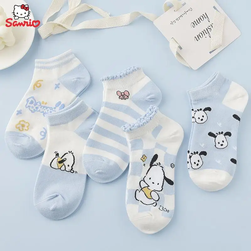 

5 шт., детские летние кружевные носки с рисунком