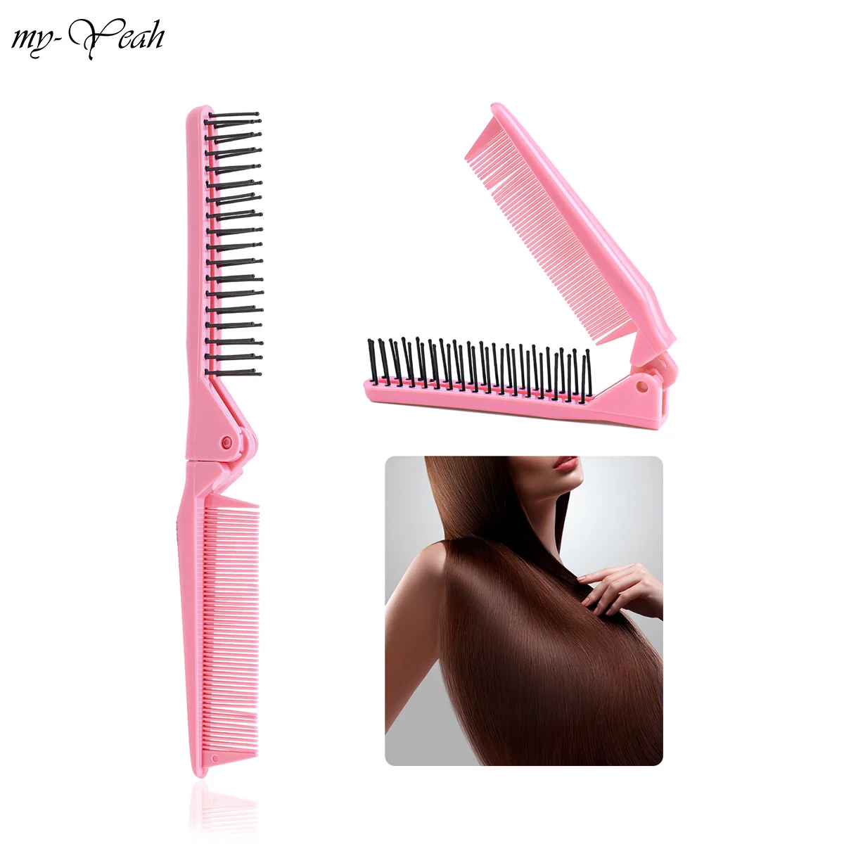 

Складные гребни Myyeah, портативная карманная Массажная щетка для путешествий, Антистатическая расческа, парикмахерский салон, домашняя искусственная