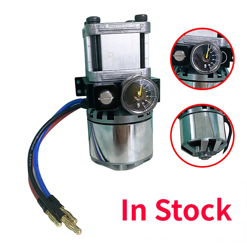 Гидравлический масляный насос 10MPA N5055 с манометром, регулирующий клапан для модели экскаватора 1/12 RC, Гидравлический масляный насос