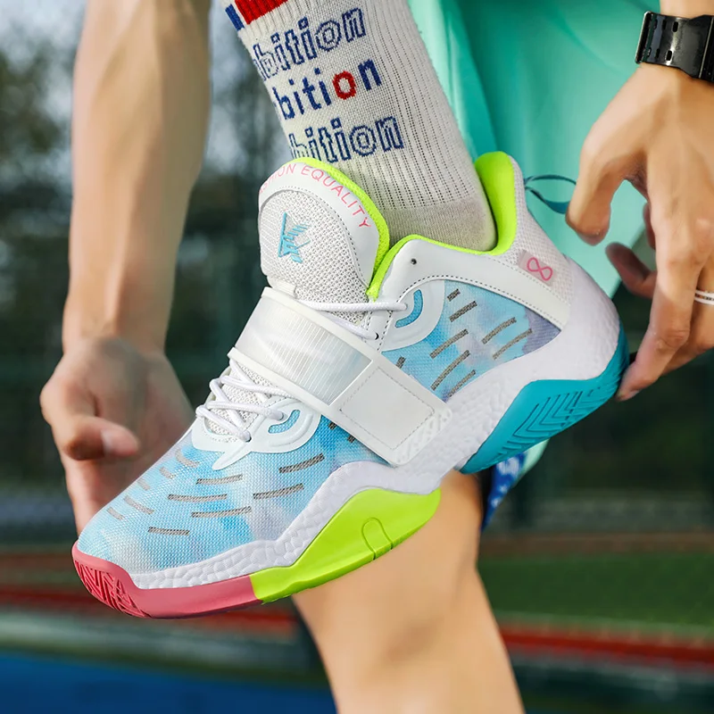 

High-quality Basketball Shoes Men Sports Shoes Breahable Mesh Kids Basketball Sneakers Athletics Basket Shoes Women Sneakers