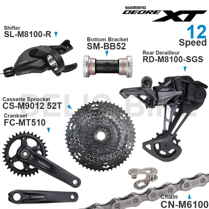 SHIMANO DEORE XT M8100 12 скоростной групсет с переключателем передач задний переключатель