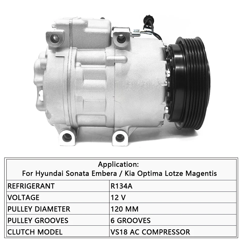 977012 B201 97701-3K220 977013 К220 Ф500-МА5БА-01 B251 Для HYUNDAI SONATA EMBERA KIA OPTIMA LOTZE Magentis КОМПРЕССОР