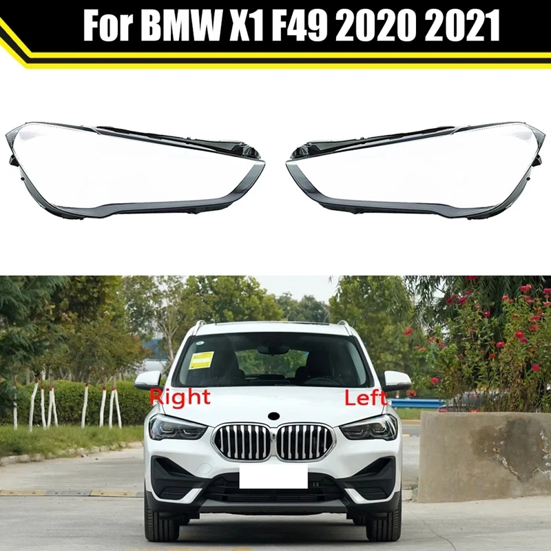 

1Set Car Transparent Lampshade Head Light Lamp Cover Glasses Lamp Shade Headlight Shell Cover Lens For -BMW X1 F49 2020 2021