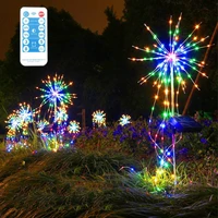firework lights outdoor solar power dandelion 200 led fireworks lamp flash string light for garden lawn landscape xmas lights